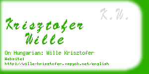 krisztofer wille business card